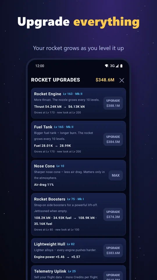 Rocket upgrades