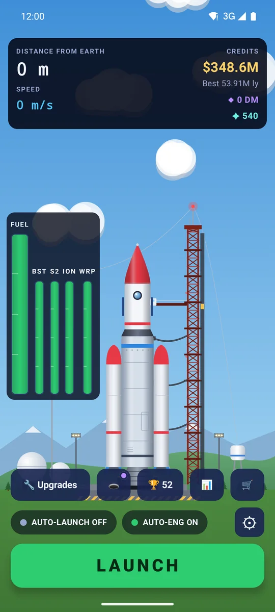 Rocket on the launch pad